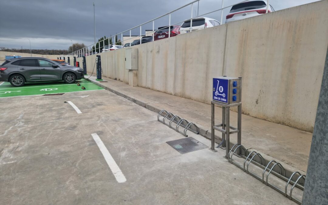 Electric chargers in Profand Zaragoza's parking lot